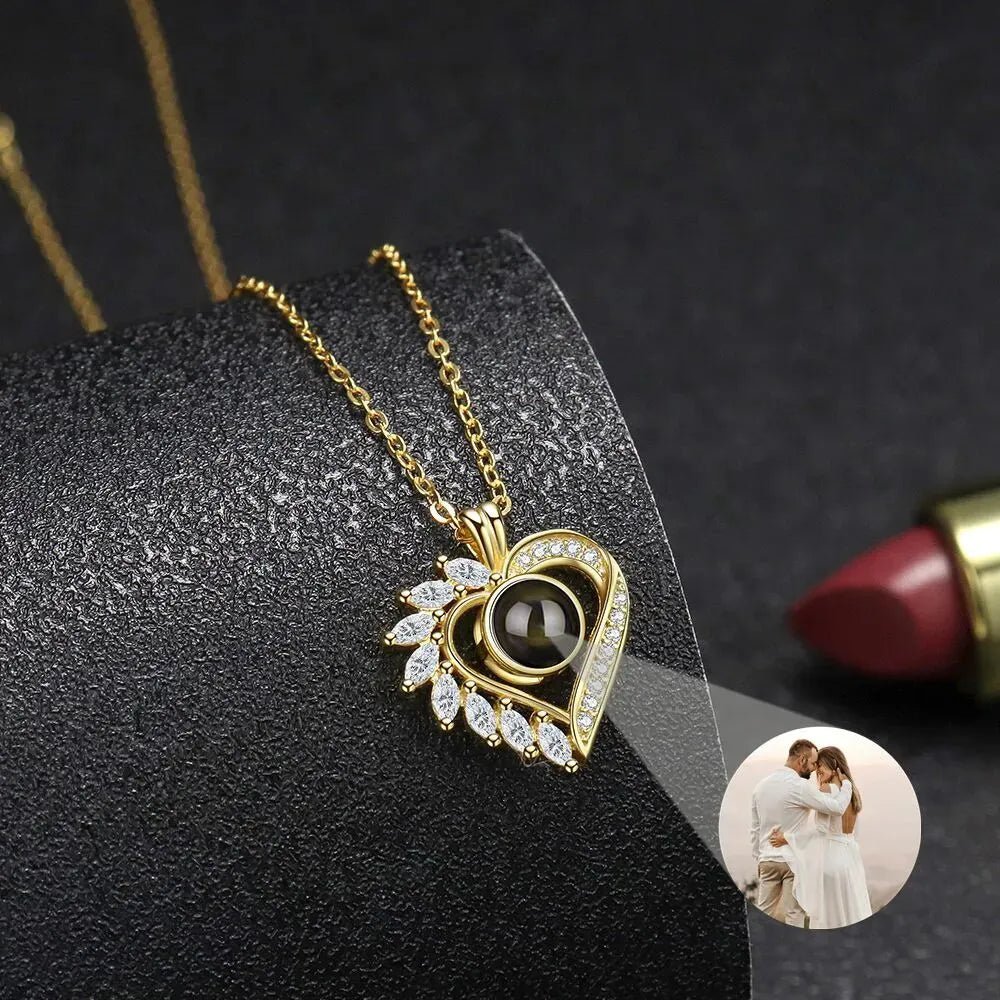 Collana Cuore con Foto Dentro - Photo 1