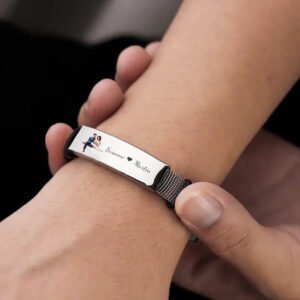 Bracciale in acciaio uomo personalizzato con foto - Photo 1