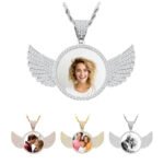 Collana con foto personalizzata con zirconi scintillanti