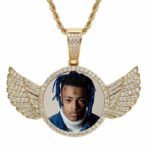 Collana con foto personalizzata con zirconi scintillanti – Foto 3