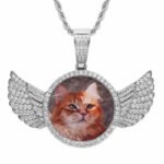 Collana con foto personalizzata con zirconi scintillanti – Foto 4