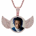 Collana con foto personalizzata con zirconi scintillanti – Foto 5