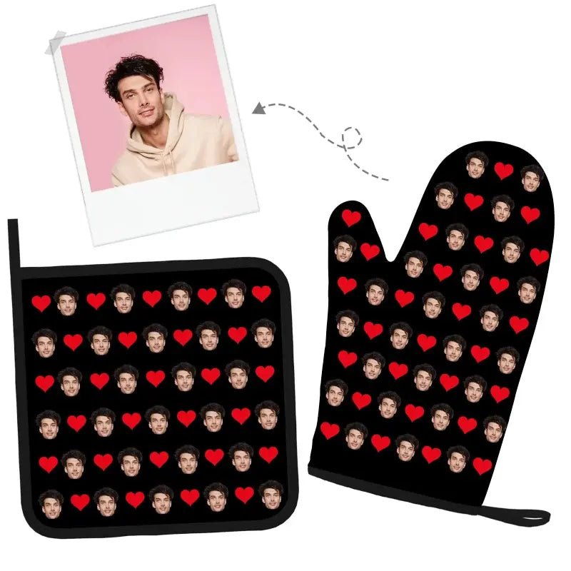 Guanti da cucina personalizzati volti