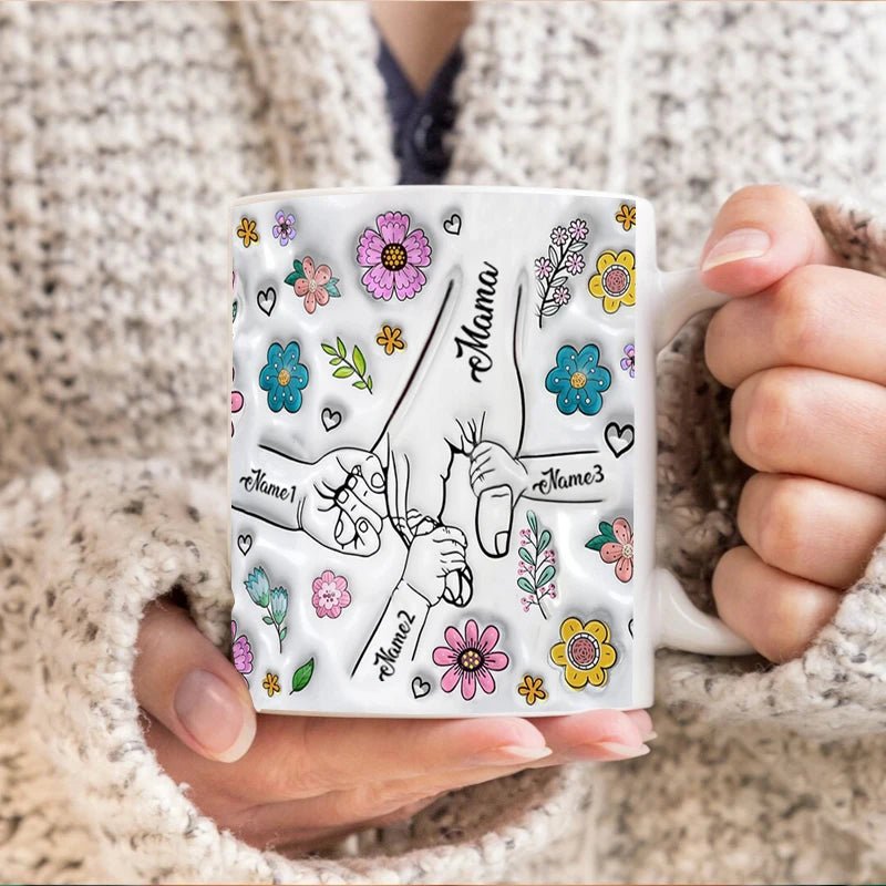 Mug personalizzato con i nomi della famiglia